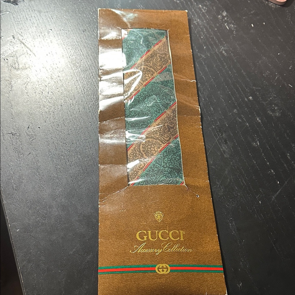 Gucci Signature Green and Red Tie